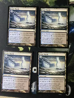 MTG Frost Marsh Coldsnap Regular Card Set of 4x Black Blue Non-basic Lands - Image 1
