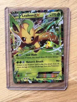 Pokemon Leafeon EX Holo Basic Plant 170 HP 10/83 2016 Pokemon Card English - Image 2