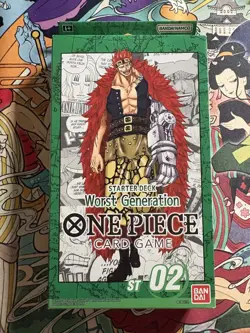 One Piece Sealed Starter Deck 2: Worst Generation (ST-02) (61 Cards) 811039038397 - Image 1