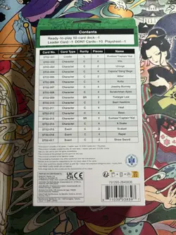 One Piece Sealed Starter Deck 2: Worst Generation (ST-02) (61 Cards) 811039038397 - Image 2