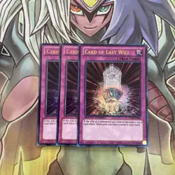LC04-EN003 x3 Card of Last Will Ultra Rare Excellent Condition Yugioh - Image 1