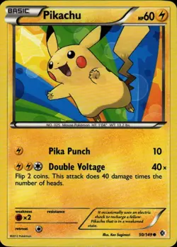 Pokemon TCG Card Pikachu Common Boundaries Crossed 50/149 - Image 1
