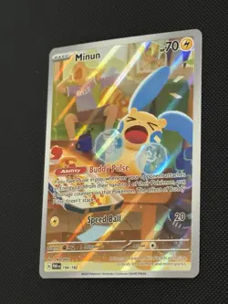 Minun Paradox Rift Holo Illustration Rare Pokemon TCG Card 194/182 NM Condition - Image 2