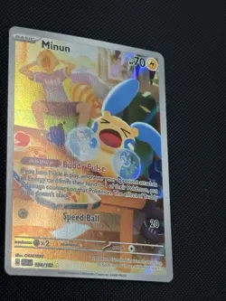 Minun Paradox Rift Holo Illustration Rare Pokemon TCG Card 194/182 NM Condition - Image 3