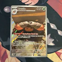 Pokemon TCG Crustle 186/182 Destined Rivals Illustration Rare Card - Image 1
