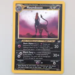 Houndoom Neo Revelation 1st Edition Holo Rare 70 HP Stage 1 Card 08/64 2000 - Image 2