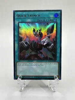 🔥Yugioh TCG-Quick Launch-BLC1-EN042-1st Edition-Silver-Ultra Rare-M/NM!🔥 - Image 1