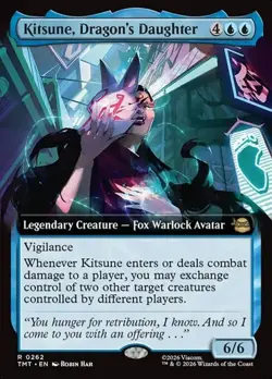 Kitsune, Dragon's Daughter - Foil Extended Art TMT NM MTG - Image 1