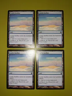 Lonely Sandbar x4 Commander 4x Playset Magic the Gathering MTG - Image 1