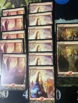 Mountain (244) - Full Art Zendikar Regular 13X Lot MTG Near Mint - Image 1