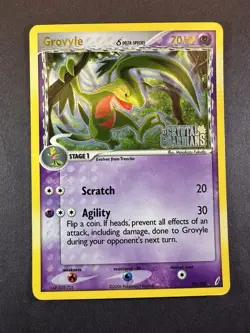 Grovyle (Delta Species) Rare Reverse Holo Crystal Guardians 19/100 LP Pokemon - Image 1