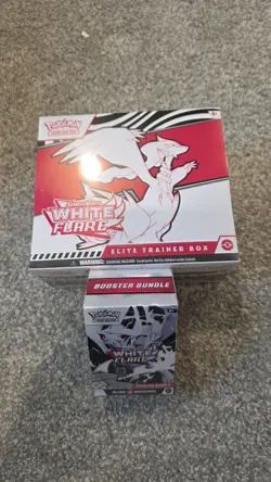 Pokemon TCG White Flare ETB Elite Trainer Box + Booster Bundle NEW - Image 1