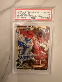 Pokemon 2017 Yveltal EX XY150a Full Art Promo Holo Black Star PSA 5 - Image 1