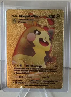 2020 Pokemon Morpeko VMAX Dynamax 080/202* Gold Foil Display Card HP300 NM/Mint - Image 1