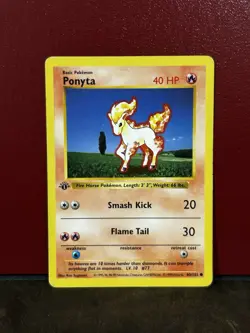 BASE SET 1ST EDITION PONYTA 60/120 POKEMON TCG - Image 3