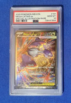 2025 POKEMON MEG EN-SPECIAL ILLUSTRATION RARE #181 MEGA LATIAS EX PSA 10 - Image 1