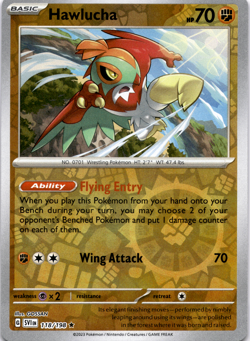 Pokemon - Hawlucha - Scarlet & Violet - 118/198 - Reverse Holo Rare - NM/M - Image 1