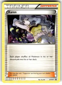 Karen XY177, XY Promo, Near Mint (NM) Pokemon TCG Card (feat. Umbreon) 2016 - Image 1