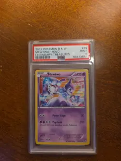 2013 POKEMON B&W LEGEND TREASURES #53 MEWTWO-HOLO PSA 9 - Image 2