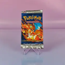 POKEMON BASIS SET 1. EDITION BOOSTER PACK CHARIZARD ART DEUTSCH SEALED - Image 1