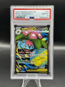 PSA 10 Mega Venusaur ex Ultra Rare 155/132 Pokemon Mega Evolution ENGLISH GEM - Image 1