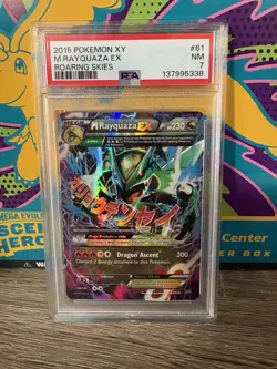 M RAYQUAZA EX 61/108 PSA 7 2015 POKEMON TCG ROARING SKIES - Image 1