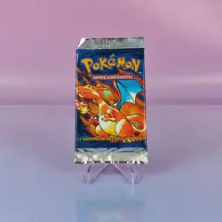 POKEMON BASIS SET 1. EDITION BOOSTER PACK CHARIZARD ART DEUTSCH SEALED - Image 1