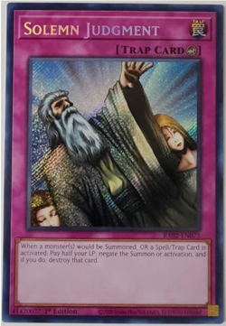 Yugioh! - Solemn Judgment - RA02-EN075 - Secret Rare - NM/M - NEW - Image 1