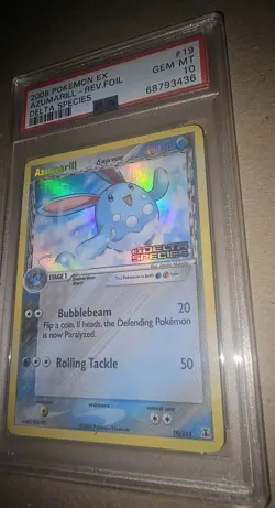 Pokemon Azumarill EX Delta Species Reverse Holo Rare #19 PSA 10 Gem Mint - Image 2