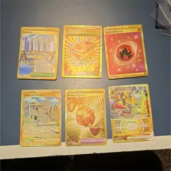 Pokemon Full Art Holo Gold Secret Rare Lot Giratina VSTAR, Levincia plus 4 more! - Image 1