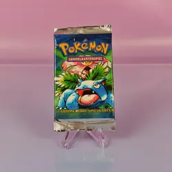 POKEMON BASIS SET 1. EDITION BOOSTER PACK VENUSAUR ART DEUTSCH SEALED - Image 1