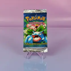 POKEMON BASIS SET 1. EDITION BOOSTER PACK VENUSAUR ART DEUTSCH SEALED - Image 1