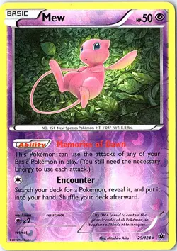 Mew Holo Rare XY - Fates Collide 29/124 LP Pokemon - Image 1