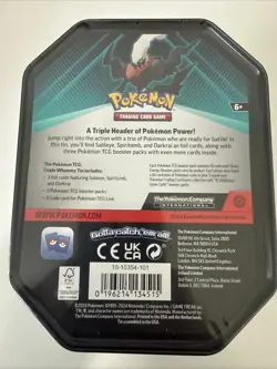 NEW FACTORY SEALED POKEMON TCG TRIPLE WHAMMY DARKRAI COLLECTORS TIN - Image 2