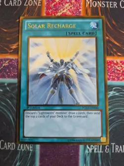 Yu-Gi-Oh! TCG Solar Recharge PGLD-EN046 Gold Rare 1st Edition Near Mint - Image 1