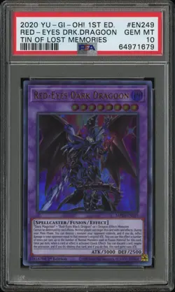 2020 Yu-Gi-Oh! TCG Red-Eyes DRK. Dragoon #EN249 Tin Of Lost Memories PSA 10 - Image 1