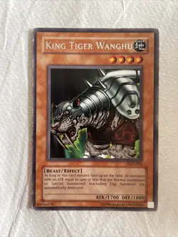 PGD-004 YUGIOH KING TIGER WANGHU RARE LP - Image 1