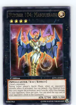 Yu-Gi-Oh TCG Number 104: Masquerade JOTL-EN055 1st Edition Regular Rare Card NM - Image 1