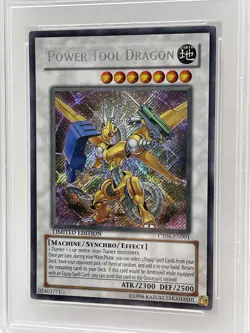Power Tool Dragon PSA 8 NM-MINT Secret Rare CT06-EN001 CollectorTin Promo Yugioh - Image 3