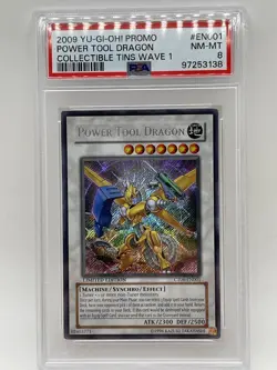 Power Tool Dragon PSA 8 NM-MINT Secret Rare CT06-EN001 CollectorTin Promo Yugioh - Image 5