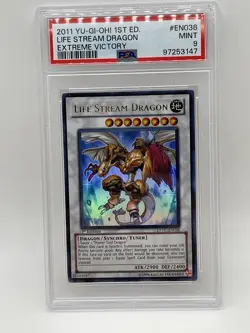 Life Stream Dragon PSA 9 MINT Ultra Rare Syncrho EXVC-EN038 1st Edition Yugioh - Image 2