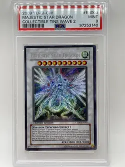 Majestic Star Dragon 2009 PSA 9 MINT Secret Rare CT06-EN003 Tin Promo Yugioh - Image 1