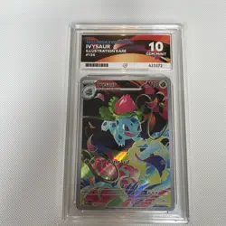 Pokemon TCG Ivysaur 134/132 Mega Evolutions IR Ace 10 perfect sub grades - Image 1