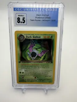 CGC 8.5 NM/MINT+ Dark Golbat Team Rocket 1st Edition Rare Pokemon #24/82 - Image 1