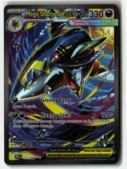 Mega Sharpedo ex ⭐ 127/094 Holo Phantasmal Flames Pokemon NM - Image 1