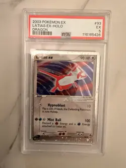Pokemon TCG 2003 Latias ex 93/97 EX Dragon Basic Holo Rare EX PSA 5 - Image 1