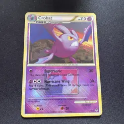 Pokemon TCG Crobat 14/95 HGSS Unleashed League Promo Crosshatch - Image 1