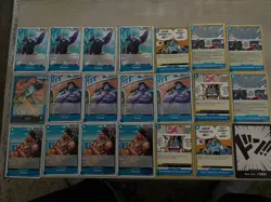 One Piece TCG Blue Deck Core Lot Playsets Arlong Aladine Kuroobi Jinbe + Events - Image 1