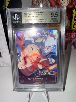 One Piece TCG 2022-24 Monkey D Luffy Emotions Promo P-041 BGS 9.5 - Image 1