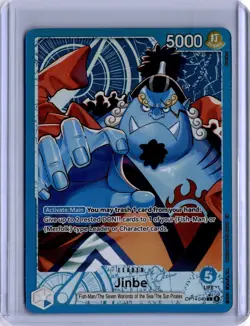 One Piece TCG Jinbei Leader Alt Art OP14-040 THE AZURE SEA'S SEVEN English NM - Image 1